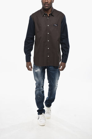 Button-Down-Hemd aus Baumwolle mit verdeckter Knopfleiste