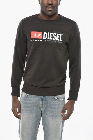 Cotton Crewneck Sweatshirt S-GIRK-CUTY With Maxi Logo