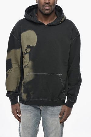 Brushed Cotton Hoodie S-BOXT-HOOD-N4 with Ombre Print