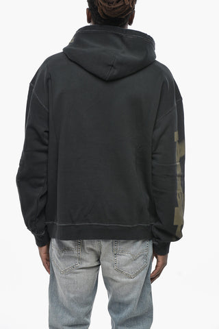 Hoodie aus gebürsteter Baumwolle S-BOXT-HOOD-N4 mit Farbverlauf-Print
