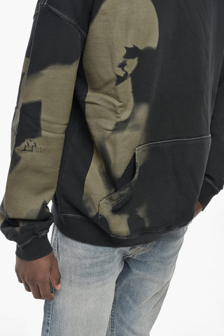 Hoodie aus gebürsteter Baumwolle S-BOXT-HOOD-N4 mit Farbverlauf-Print