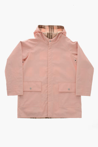 타탄 무늬 리버시블 트렌치 코트