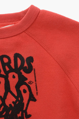 Sweatshirt mit Rundhalsausschnitt BIRDS aus Baumwollmischung