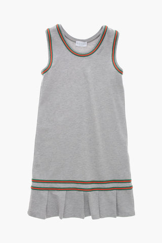 Tank Dress in Jersey con Dettagli Iconici e Fondo Plissè