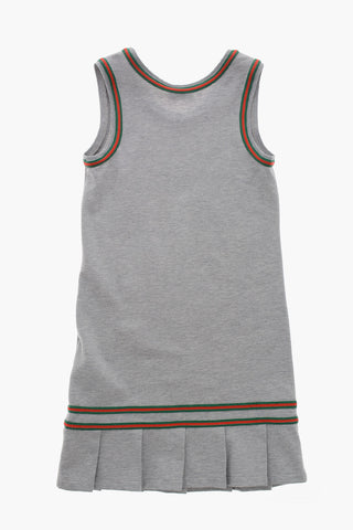Tank Dress in Jersey con Dettagli Iconici e Fondo Plissè