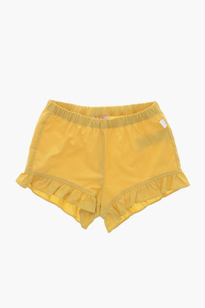 Cotton-Blend Shorts with Ruffle Hem
