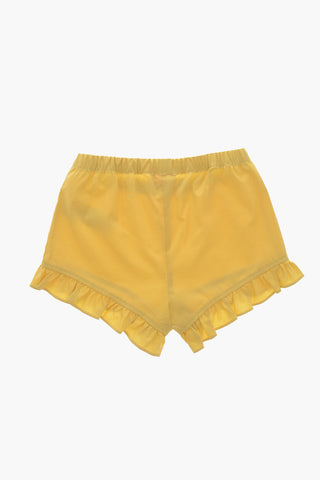 Cotton-Blend Shorts with Ruffle Hem