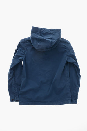 Windjacke aus Baumwollmischung mit Reißverschluss vorne