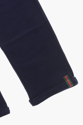 Joggers Aus Aufgerauter Baumwolle Mit Umschlägen