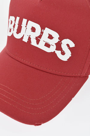 Cappello Baseball BURBS in Tinta Unita con Dettaglio in Rilievo