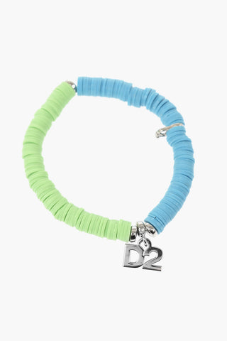 Zweifarbiges Armband mit Metall-Charm D2