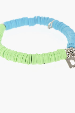 Zweifarbiges Armband mit Metall-Charm D2