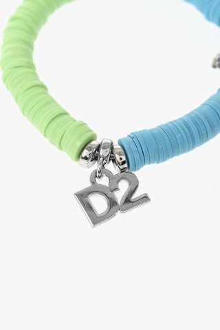 Zweifarbiges Armband mit Metall-Charm D2
