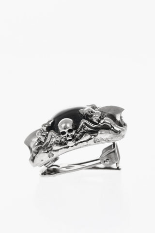 싱글 클립형 귀걸이 눈 장식