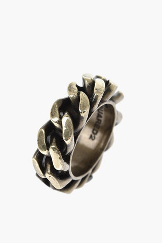 Funky Tribal Ring mit Kettenoptik
