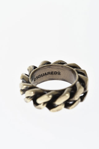 Funky Tribal Ring mit Kettenoptik