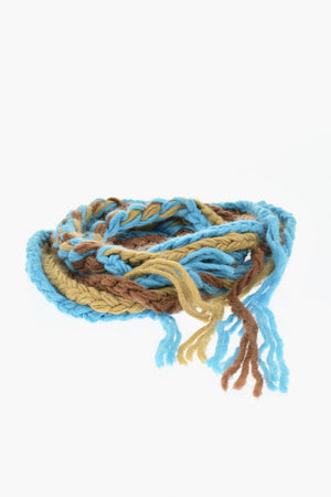Wool-Blend Cable Knit Scarf