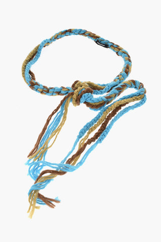 Wool-Blend Cable Knit Scarf