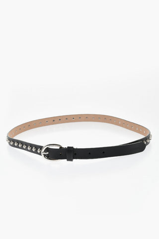 Cintura In Pelle '80S con Borchie 20mm