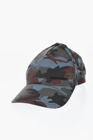 Cappello Baseball con Motivo Camouflage e Logo Ricamato