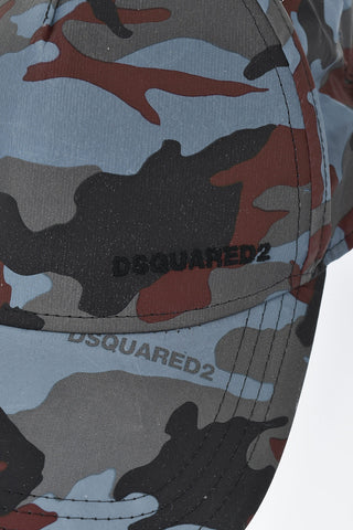 Cappello Baseball con Motivo Camouflage e Logo Ricamato