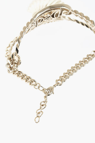 Collana in Metallo Effetto Dorato con Pedente a Forma di Conchiglia