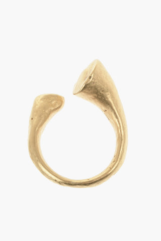Gold-Effect Open Bangle Ring