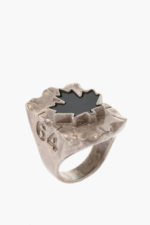 메탈 링 FUNKY TRIBAL 단풍잎 모티프 장식