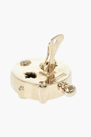 Metal Clip-On Earrings With Set Crystals
