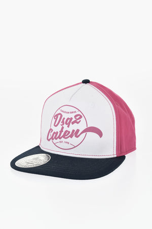 Cotton Gabardine Baseball Hat With Printed Logo