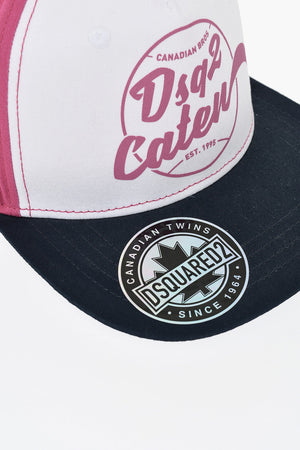 Cotton Gabardine Baseball Hat With Printed Logo