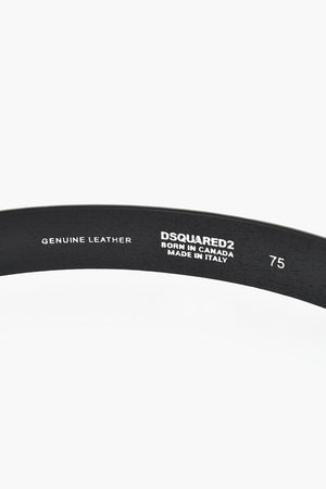 Leather Belt DIRTY PLAQUE With Jeweled Buckle 30mm