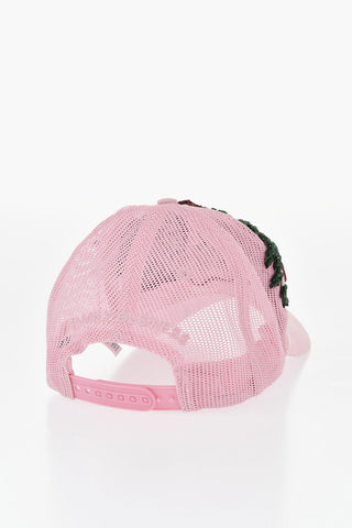Cappello Baseball TROPICAL in Cotone e Mesh con Applicazioni di Perline e Paillettes