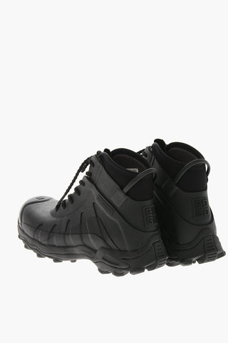 고무 레이스업 앵클 부츠