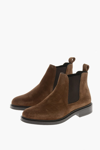Chelsea-Stiefeletten aus Wildleder mit Gummisohle