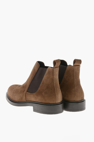 Chelsea-Stiefeletten aus Wildleder mit Gummisohle