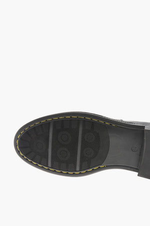 Brushed Leather Chelsea Boots with Rubber Sole