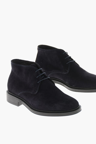 Polacchine in Suede con Suola in Gomma