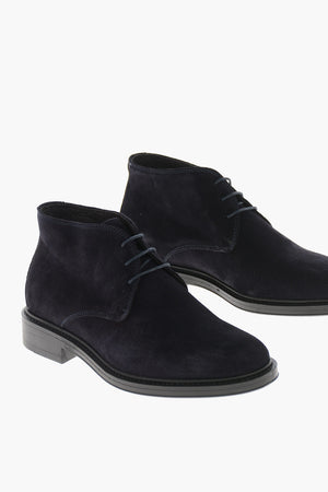 Suede Ankle Boots with Rubber Sole