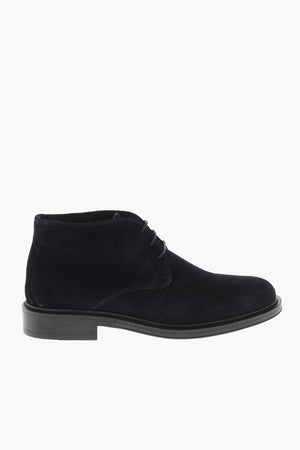 Suede Ankle Boots with Rubber Sole