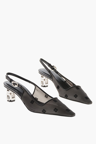 Slingbacks aus Monogram-Mesh mit 5 cm Iconic-Absatz