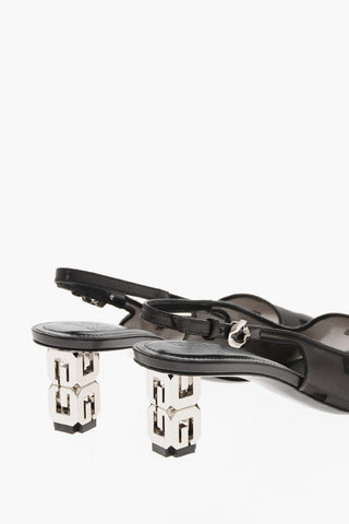 Slingbacks aus Monogram-Mesh mit 5 cm Iconic-Absatz