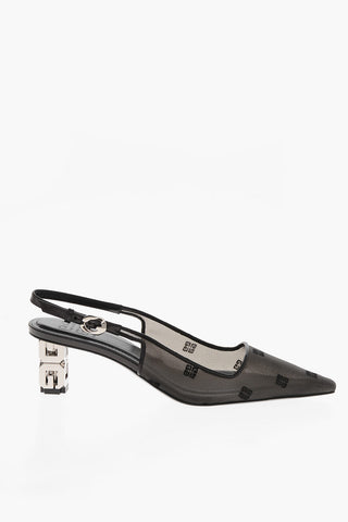Slingbacks aus Monogram-Mesh mit 5 cm Iconic-Absatz
