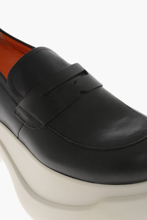 Mocassini Penny in Pelle con Suola Platform 8cm