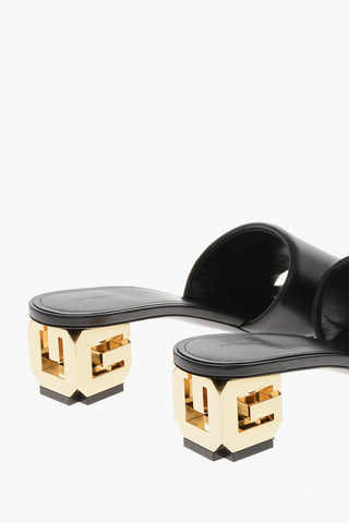 Leather Open Toe Mules with Iconic 5cm Heel