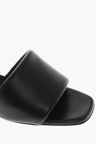 Leather Open Toe Mules with Iconic 5cm Heel