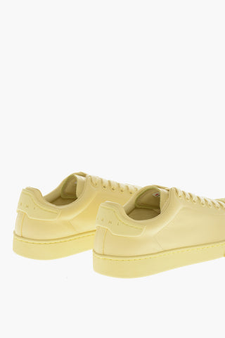 Sneakers Basse in Pelle con Punta in Gomma