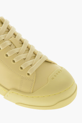 Sneakers Basse in Pelle con Punta in Gomma