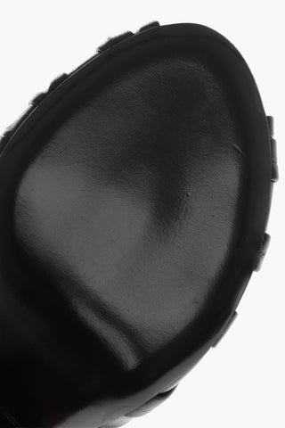 Open-Toe Leather Mules TWIST With 10cm Heel