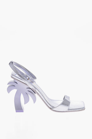 Lamé Leather Sandals PALM HEEL with Iconic Heel 10cm